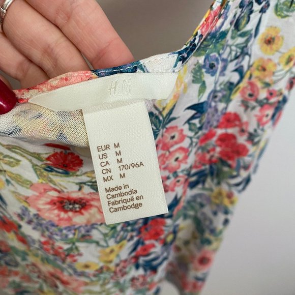 Floral H&M tank top medium - Picture 4 of 4